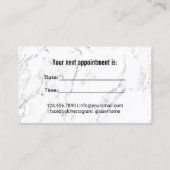 美容師モダンブラック&金ゴールドアポイントメント 予約カード (裏面)