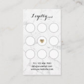 美容師モダンブラック&金ゴールドサロンロイヤリティ ロイヤリティカード (裏面)