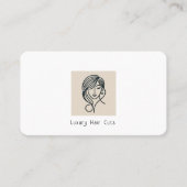 美容師モダンベミニマルイージホワイトミニマリスト 名刺 (正面)