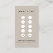 美容師モダンベージュロイヤリティカード ロイヤリティカード (裏面)