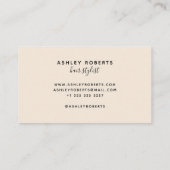 美容師モダンベージュ 名刺 (裏面)