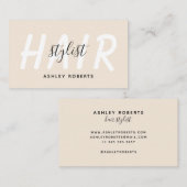 美容師モダンベージュ 名刺 (正面/裏面)