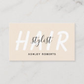 美容師モダンベージュ 名刺 (正面)