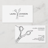 美容師モダンミニマルシンプルサミ 名刺 (正面/裏面)