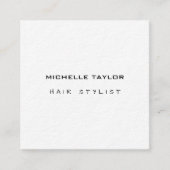 美容師モダンミニマルトレンディーラグジュアリーシック スクエア名刺 (正面)