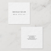 美容師モダンミニマルトレンディーラグジュアリーシック スクエア名刺 (正面/裏面)