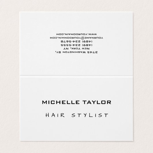 美容師モダンミニマルトレンディー 名刺 (外部フラット)