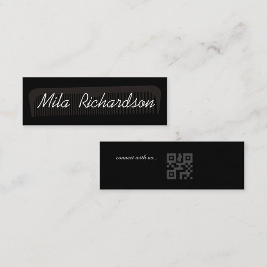 美容師モダンミニマル スキニー名刺 (正面/裏面)