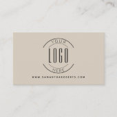 美容師モダンロゴのベージュを追加 名刺 (正面)