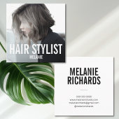 美容師モダン写真 スクエア名刺