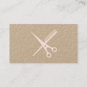 美容師モダン名トレンディーピンクシザークラフト 名刺 (裏面)