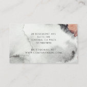 美容師モダン抽象芸術ウォーターカラーテラコッタ 名刺 (裏面)