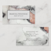 美容師モダン抽象芸術ウォーターカラーテラコッタ 名刺 (正面/裏面)