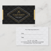 美容師モダン抽象芸術幾何アポイントメント 予約カード (正面/裏面)