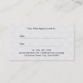 美容師モダン抽象芸術幾何アポイントメント 予約カード (裏面)