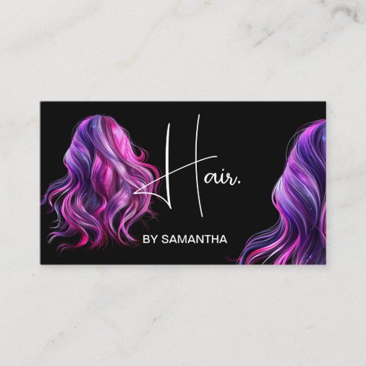 美容師モダン美容師の髪の延長 名刺 (正面)