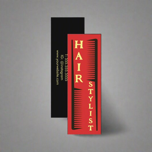 美容師モダン美容師美しいサロンブラック スキニー名刺