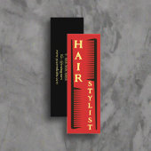 美容師モダン美容師美しいサロンブラック スキニー名刺