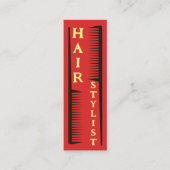 美容師モダン美容師美しいサロンブラック スキニー名刺 (正面)