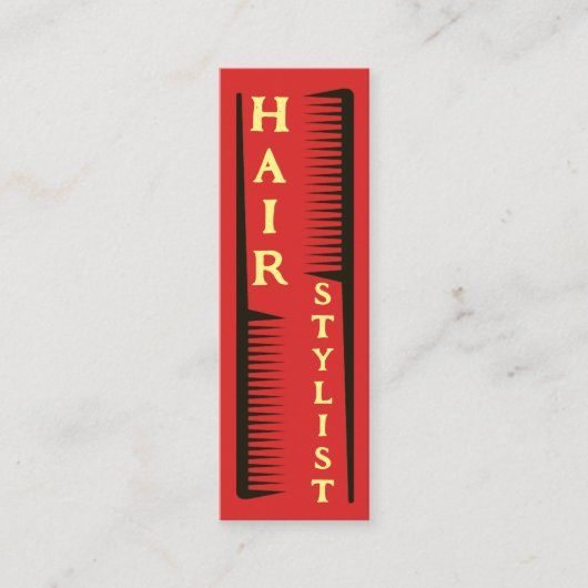 美容師モダン美容師美しいサロンブラック スキニー名刺 (正面)