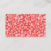 美容師モダン花デザイン名刺 名刺 (裏面)