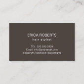 美容師モダン金ゴールドシザーヘアサロン 名刺 (裏面)