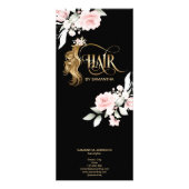 美容師モダン金ゴールドタイポグラフィ価格表 ラックカード (裏面)