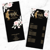 美容師モダン金ゴールドタイポグラフィ価格表 ラックカード