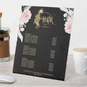 美容師モダン金ゴールドタイポグラフィ価格表rac 台座サイン (インサイチュ)