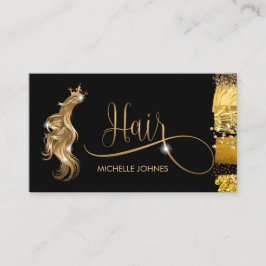 美容師モダン金ゴールドタイポグラフィ育毛 名刺