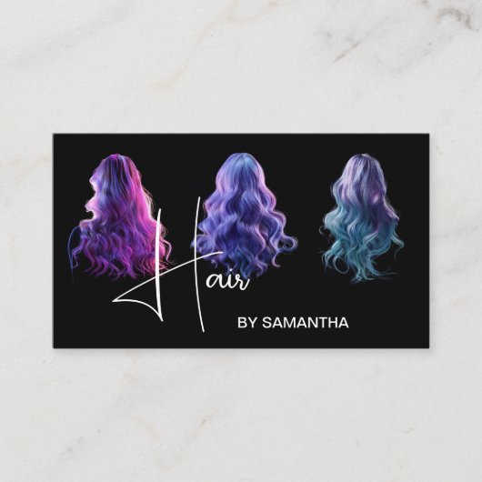 美容師モダン金ゴールドタイポグラフィ育毛 名刺 (正面)