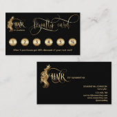 美容師モダン金ゴールドタイポグラフィ育毛 名刺 (正面/裏面)