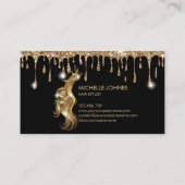 美容師モダン金ゴールドタイポグラフィ育毛 名刺 (裏面)