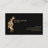 美容師モダン金ゴールドタイポグラフィ育毛 名刺 (裏面)