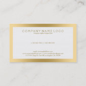 美容師モダン金ゴールド文字デザイン 名刺 (裏面)