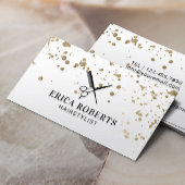 美容師モダン金ゴールド(ばちゃばちゃ)跳ねる 名刺