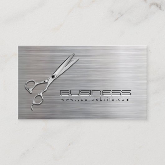 美容師モダン金属サロンアポイントメント 予約カード (正面)