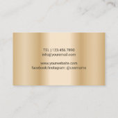 美容師モダン銀シザーサロン金ゴールド 名刺 (裏面)