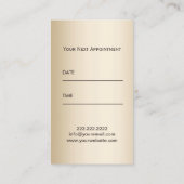美容師モダン銀金ゴールドサロンアポイントメント 予約カード (裏面)