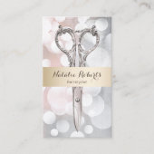 美容師モダン銀金ゴールドサロンアポイントメント 予約カード (正面)