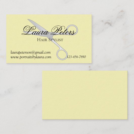 美容師モダン鋏 名刺 (正面/裏面)