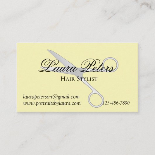 美容師モダン鋏 名刺 (正面)