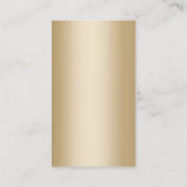 美容師モノグラムスクリプト金ゴールドシザーモダン 名刺 (裏面)