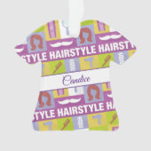 美容師モノグラムピクトグラム オーナメント (正面)