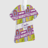 美容師モノグラムピクトグラム オーナメント (正面)
