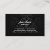 美容師モノグラムモダンヒョウ印刷 名刺 (裏面)