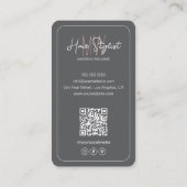 美容師モノグラムロゴフォトグレー 名刺 (裏面)