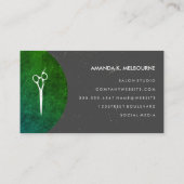 美容師モノグラム洗練されたテクスチャ 名刺 (裏面)