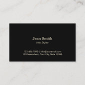 美容師モード金ゴールドバタフライアンティークシザー 名刺 (裏面)