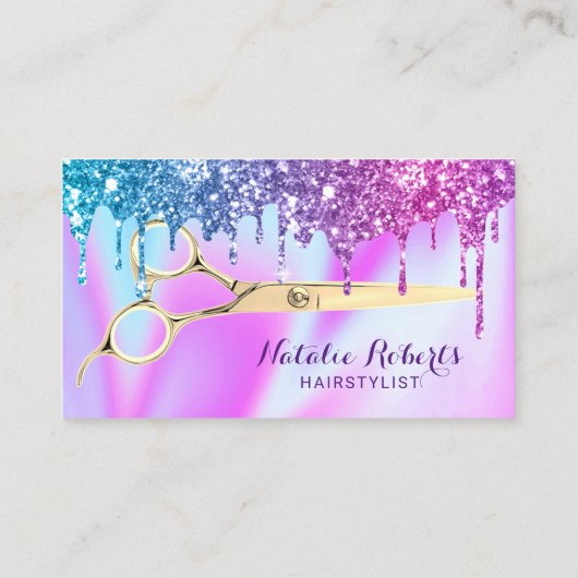 美容師ユニコーングリッタードリプスサロンロイヤリティ ロイヤリティカード (裏面)